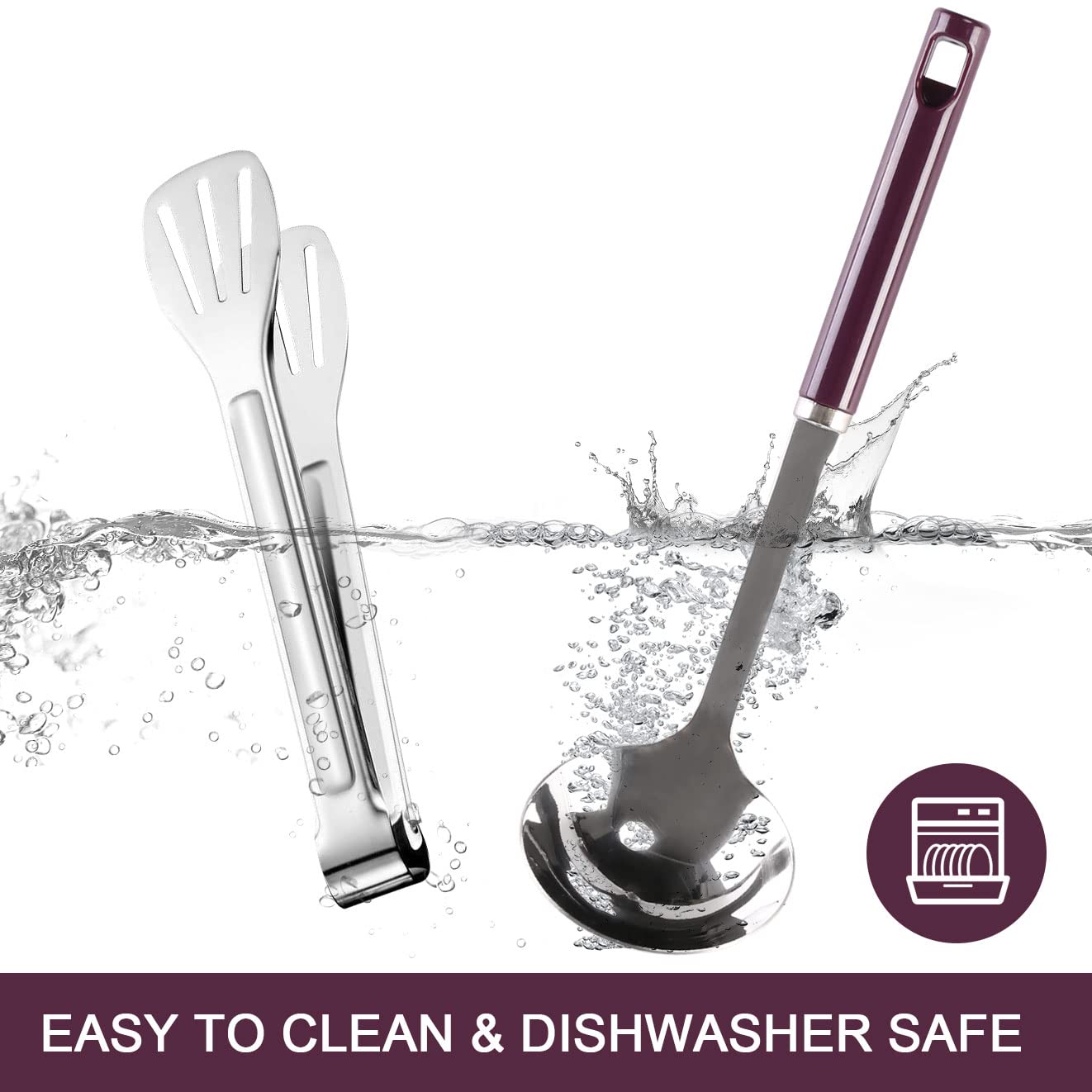 Комплект кухонных принадлежностей Odoland Outdoor Cookware с ножом сантоку, лопаткой, щипцами, половником, разделочными досками, фото №6 Комплект кухонных принадлежностей Odoland Outdoor Cookware с ножом сантоку, лопаткой, щипцами, половником, разделочными досками, фото №6