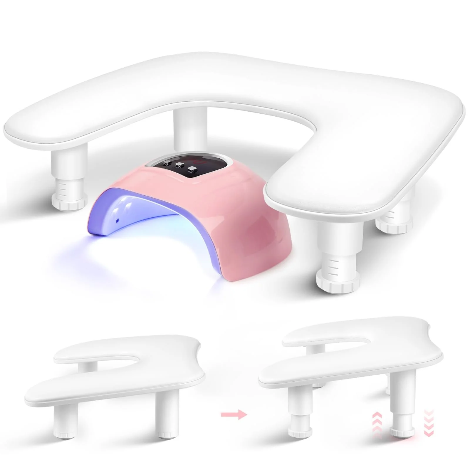 Підставка для рук U-подібна для манікюру: регульована по висоті подушка для рук, фото №8