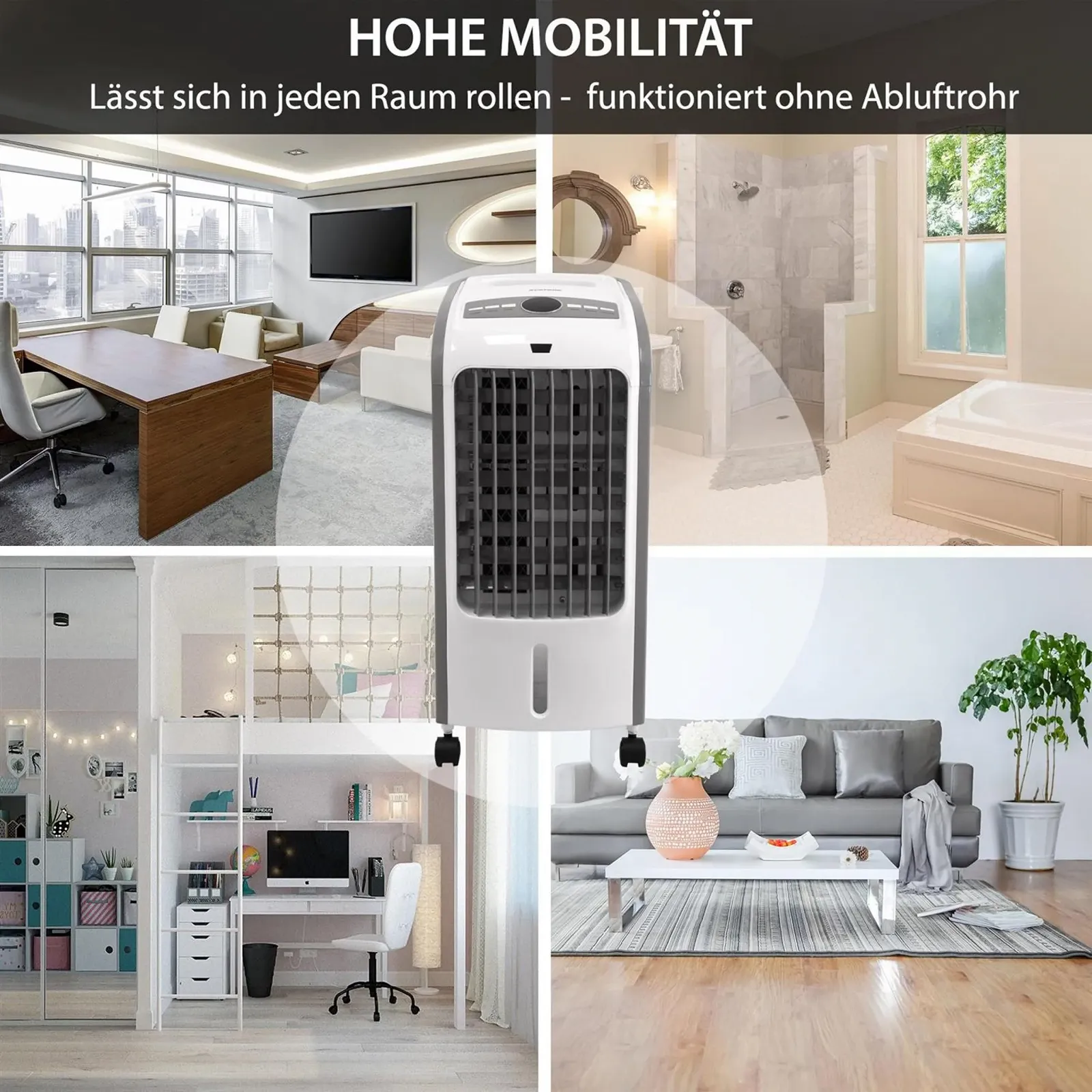 Мобільний кондиціонер Syntrox Stormy Випарний охолоджувач з пультом та таймером 4-в-1, фото №7