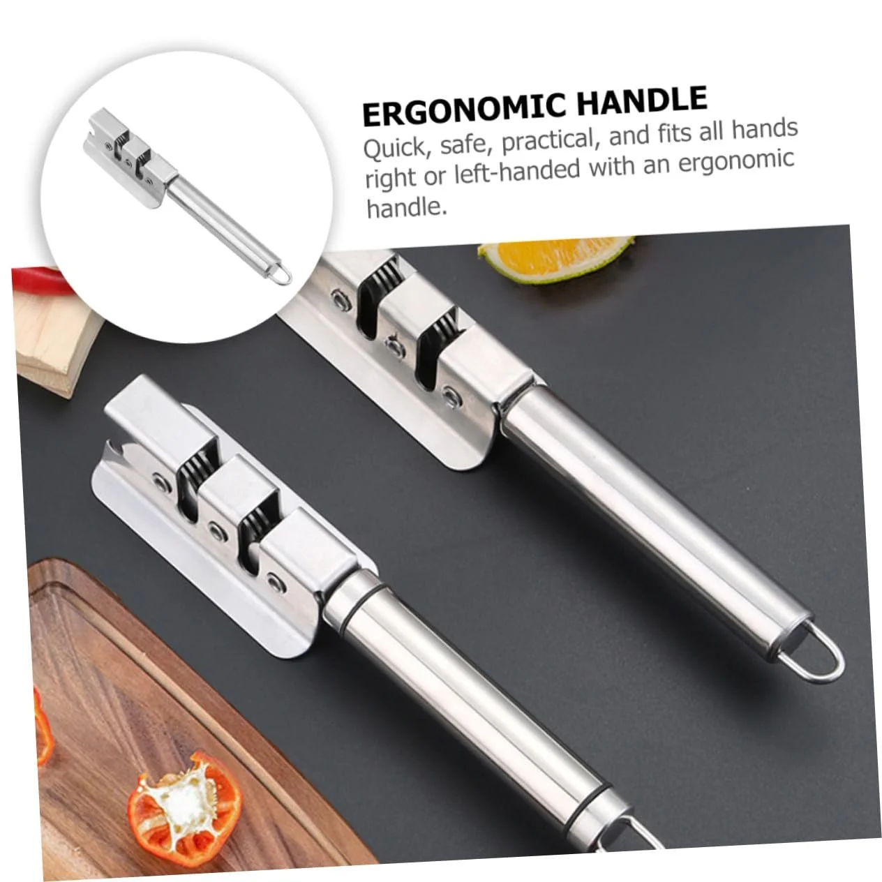 Точилка для ножів та ножиць Sosoport ручна ергономічна кухонна, фото №8