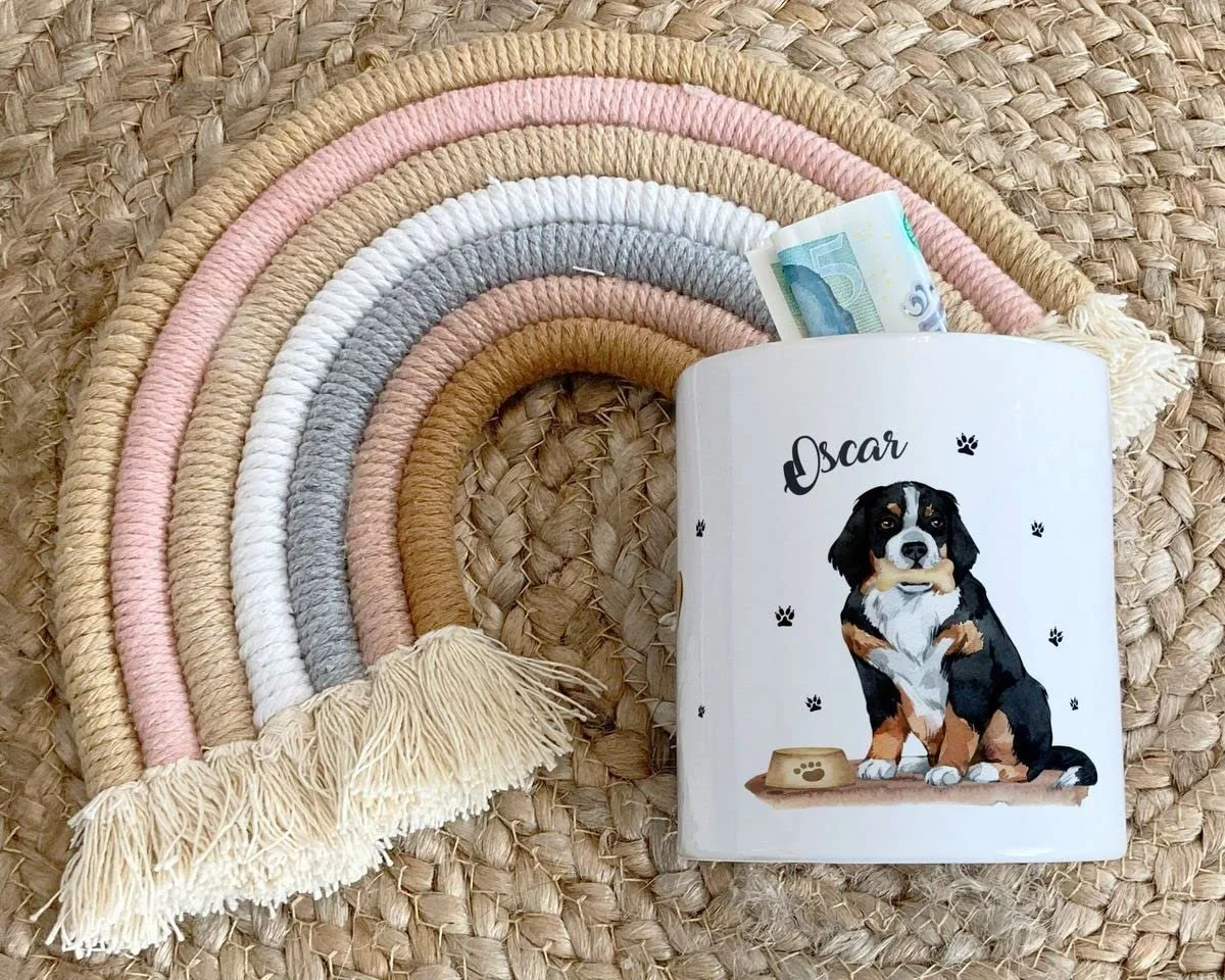 Скарбничка Mikalino Cute Dog керамічна персоналізована біла One Size, фото №5