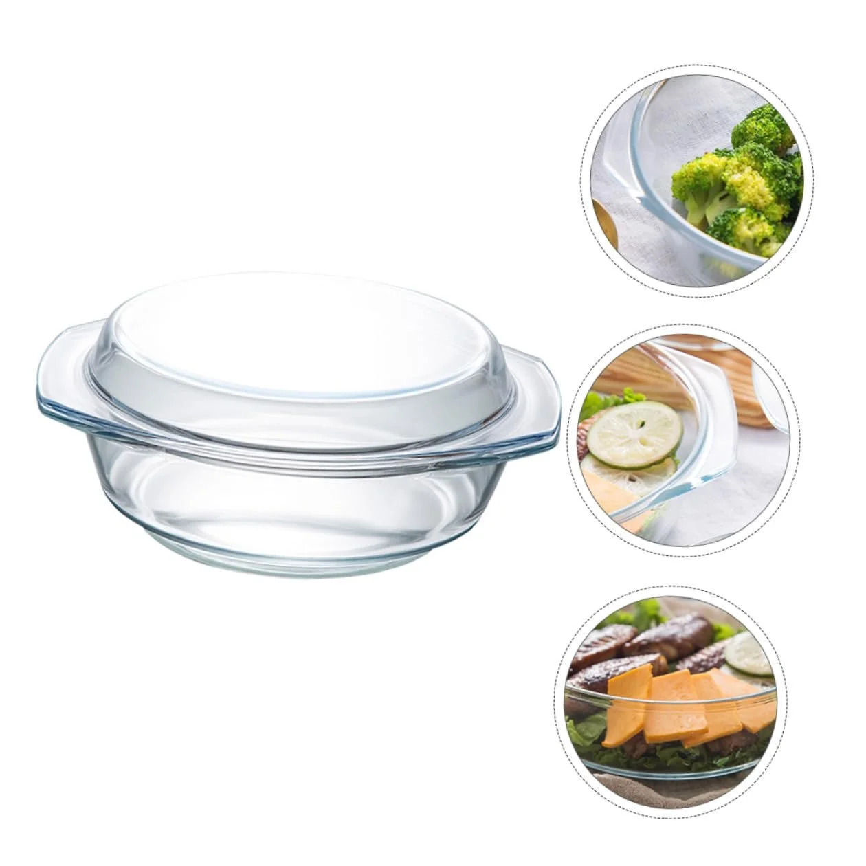 Миска Veemoon стеклянная термостойкая с крышкой 0.65 L для микроволновой печи и духовки, фото №8 Миска Veemoon стеклянная термостойкая с крышкой 0.65 L для микроволновой печи и духовки, фото №8