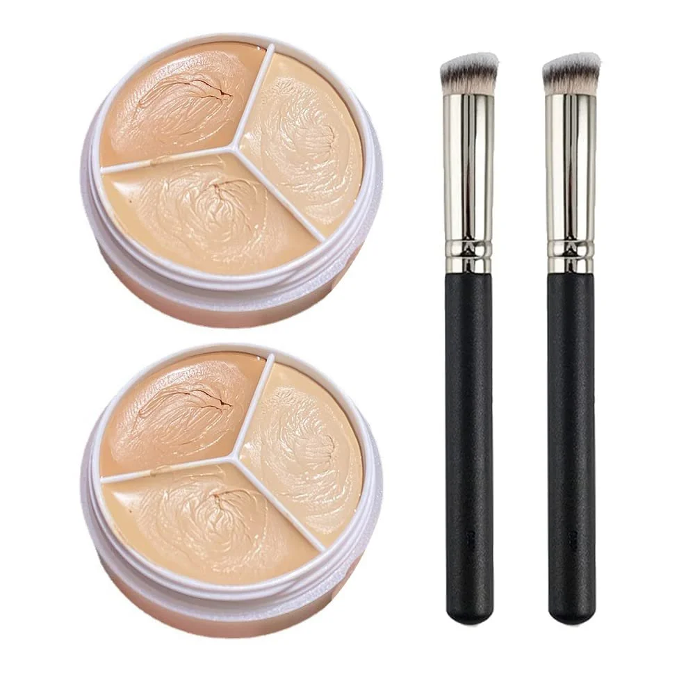 Палетка консилерів VIMIE Триколірна для маскування прищів, темних кіл (2 штуки), фото №1