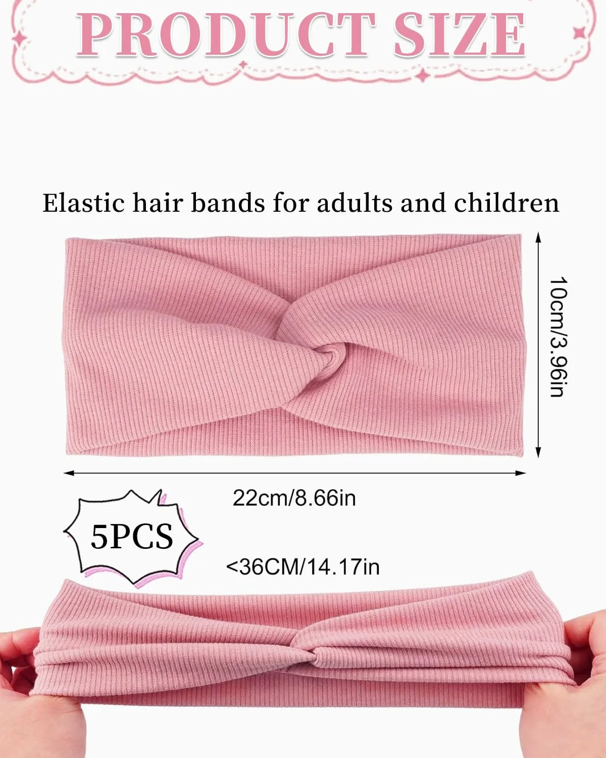 Жіночі пов'язки на голову, еластичні, фото №2