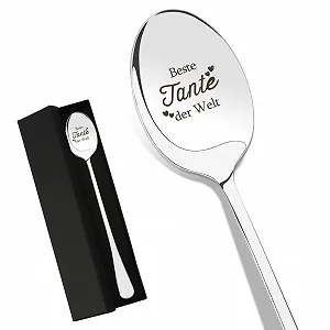 Ложка Кофейная ложка для тёти на День рождения, Рождество, День Святого Валентина, Пасху - Фото 1