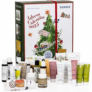 Адвент-календар KORRES 2025 Унісекс - 24 Б'юті Сюрпризи для Чоловіків та Жінок - Догляд за Обличчям, Тілом та Волоссям - Фото 1
