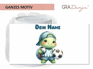 Скарбничка GRAZDesign Футбольна тварина Черепаха керамічна багаторазова synthetic.ua - Фото 1