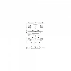 Комплект гальмівних колодок, дискове гальмо TRISCAN 8110 12017 для ALFA ROMEO передній міст - Фото 1