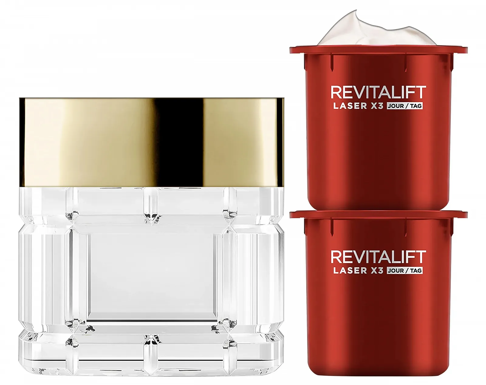 Набір змінних блоків антивікового денного крему L'Oréal Paris RevitaLift Laser X3 2 x 50 мл, фото №1 Набір змінних блоків антивікового денного крему L'Oréal Paris RevitaLift Laser X3 2 x 50 мл, фото №1