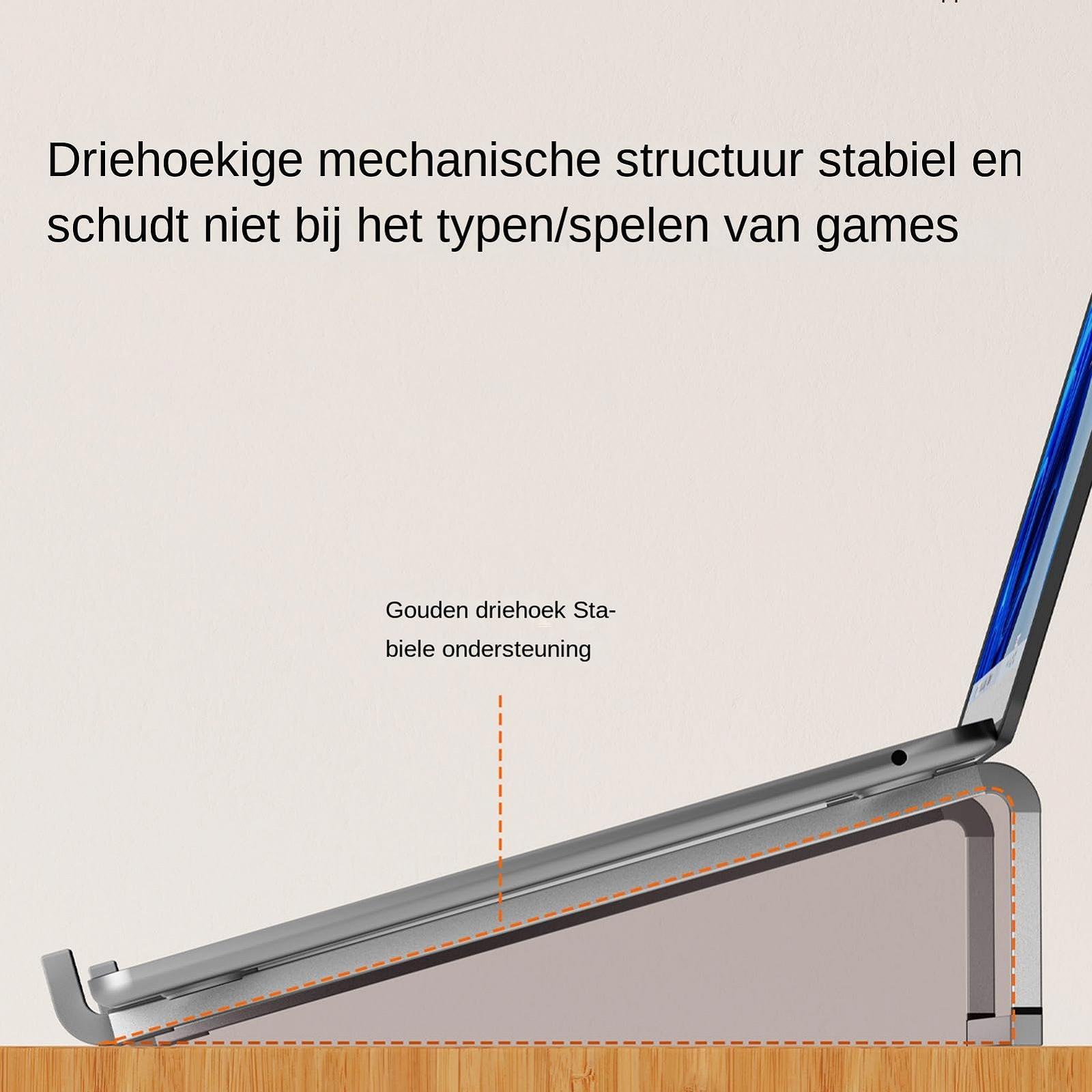 Подставка для ноутбука алюминиевая складная компьютерная подставка, легкий эргономичный держатель для планшета | Портативное решение для дома и офиса, регулируемая по высоте подставка для ноутбука для планшета, фото №6