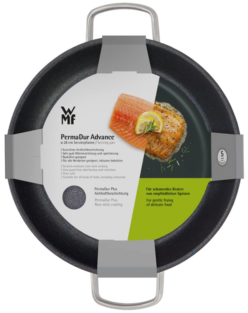 Сковорода WMF Permadur Advance 28 см Индукционная Нержавеющая сталь Cromargan с покрытием Безопасная для духовки, фото №5