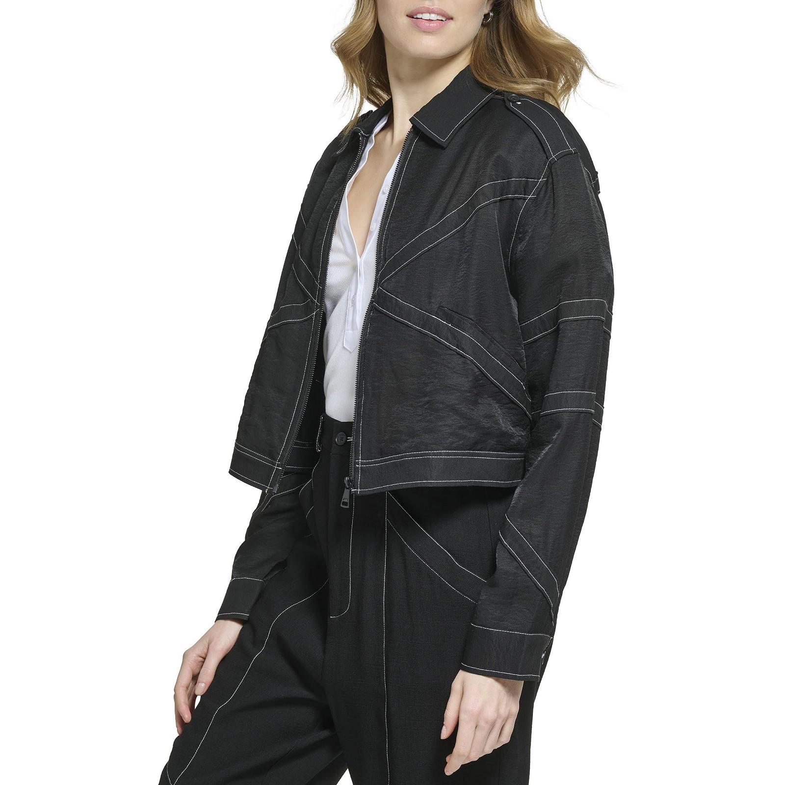 Жіноча куртка DKNY з довгими рукавами Crinkle Dressing, фото №2