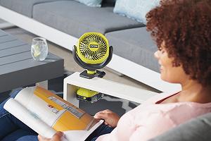Вентилятор RYOBI 18 V RCF18-0 (кліпса, компактний та портативний, 2-рівневе регулювання, діаметр барабана 10 см, без акумулятора та зарядного пристрою, в коробці), зелений synthetic.ua - Фото 1