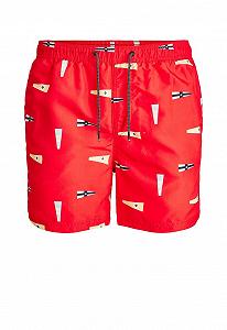 Шорти для плавання JJIBALI JJSWIMSHORTS AKM SAILOR 12184794 Flame Scarlet Jack&Jones Червоний L - Фото 1