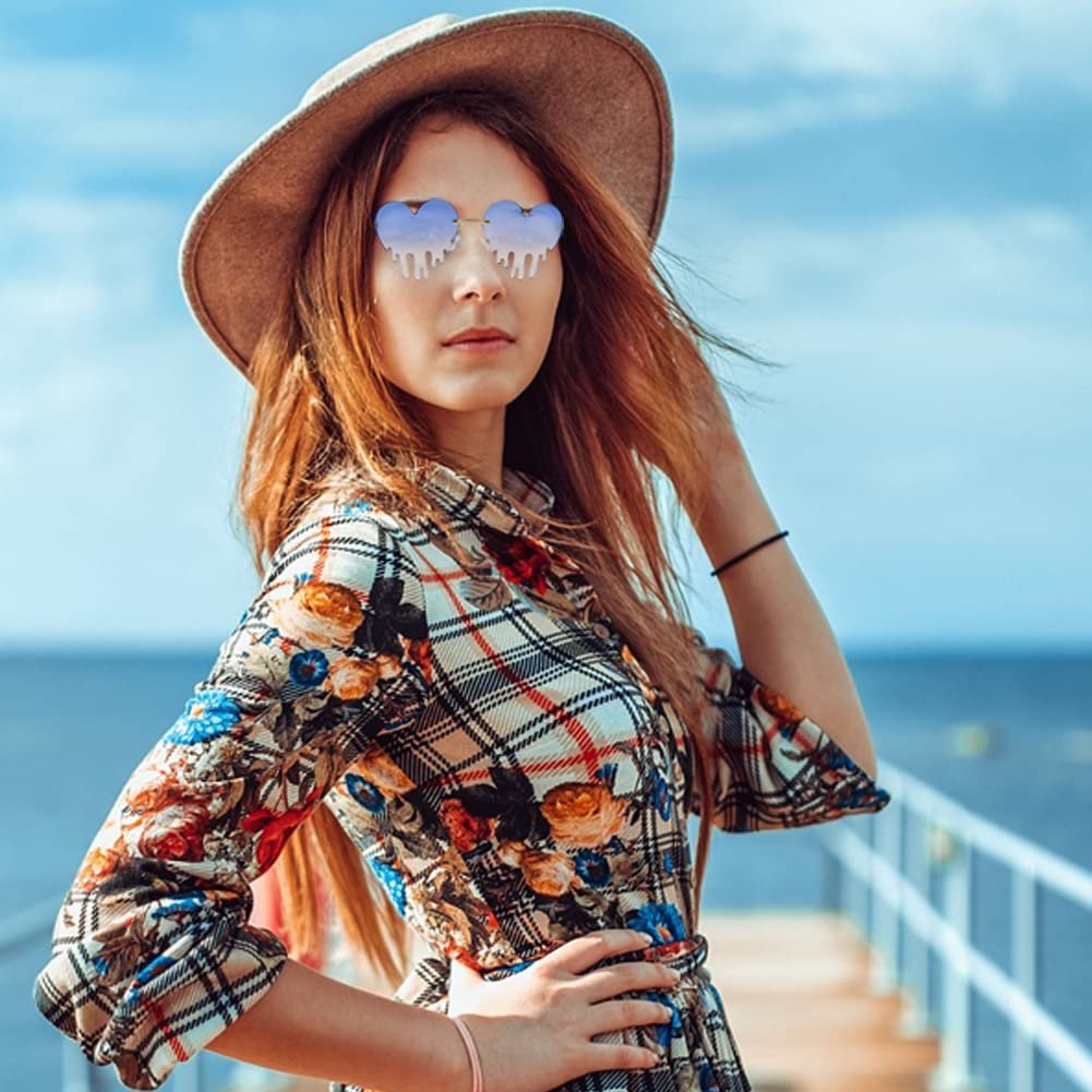 Солнцезащитные очки Сердце Miotlsy 2 шт, Двухцветные, Цветовой микс, фото №7