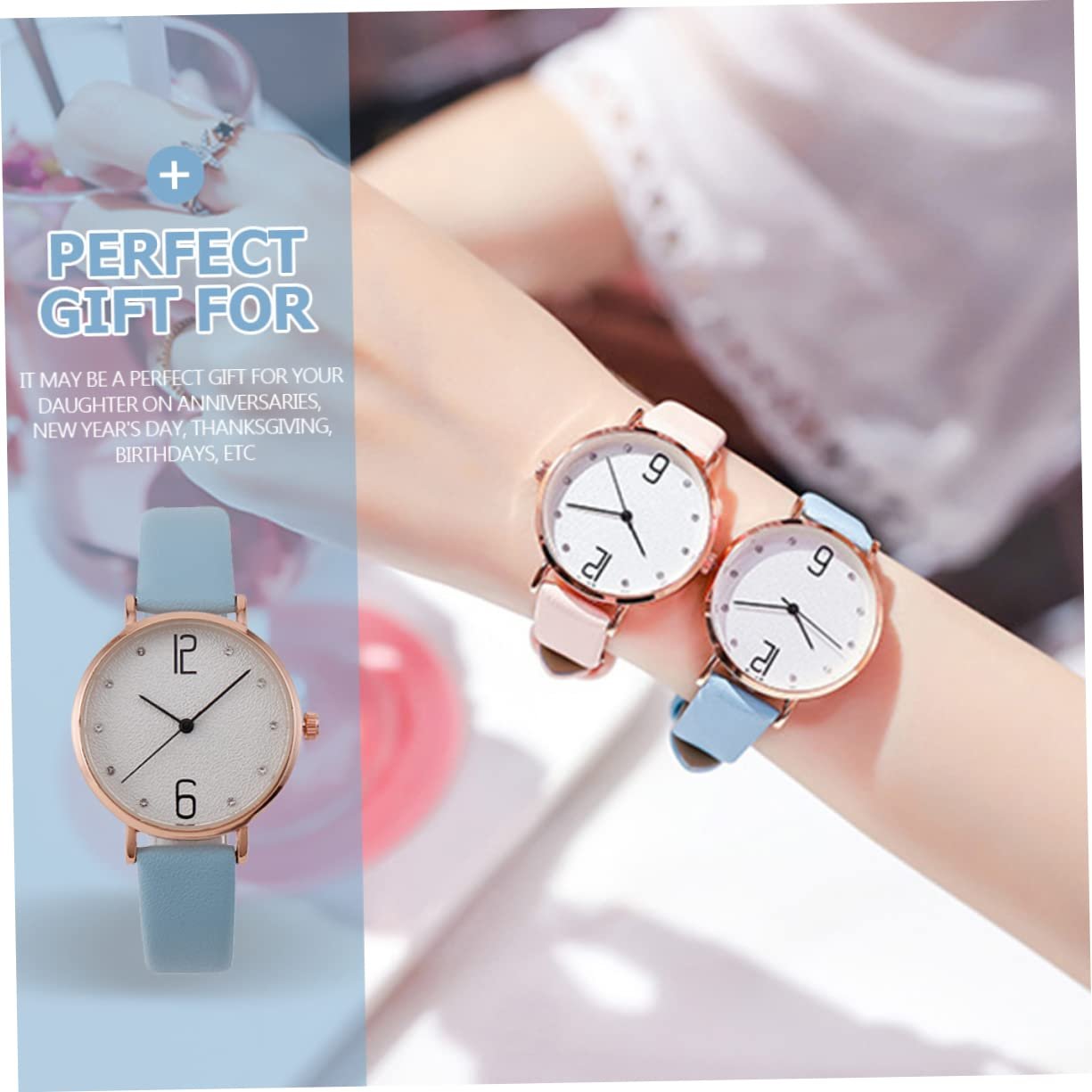 Цифровые часы Healvian Diamond Set Женские наручные часы для девушек Небесно-голубой, фото №4 Цифровые часы Healvian Diamond Set Женские наручные часы для девушек Небесно-голубой, фото №4