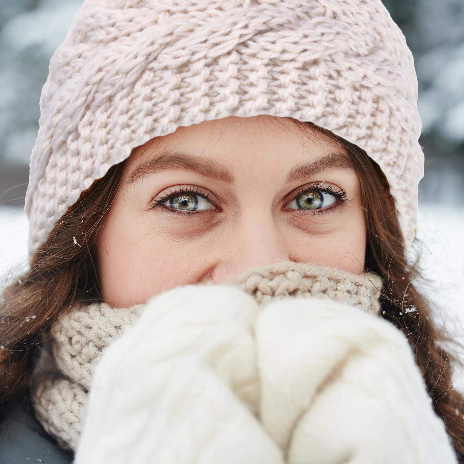 В'язана зимова пов'язка на голову Wool Cable, фото №7