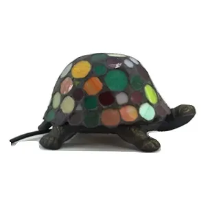 Настільна лампа Tiffany Style Кольорова черепаха Різнокольоровий - Фото 1