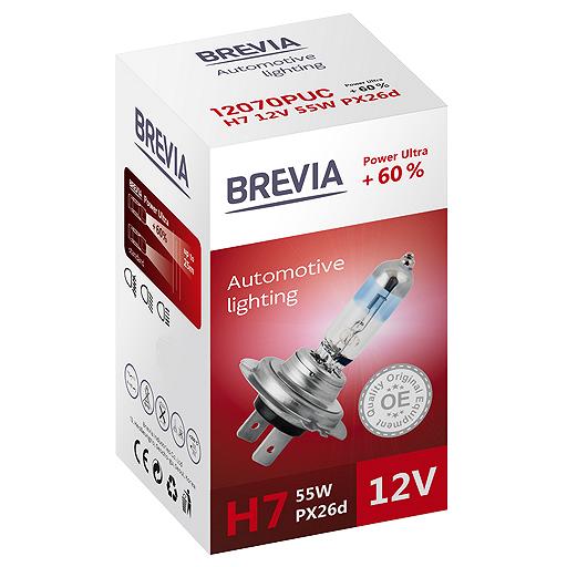 Галогеновая лампа Brevia H4 12V 60/55W P43t Power Ultra 60 CP, фото №1