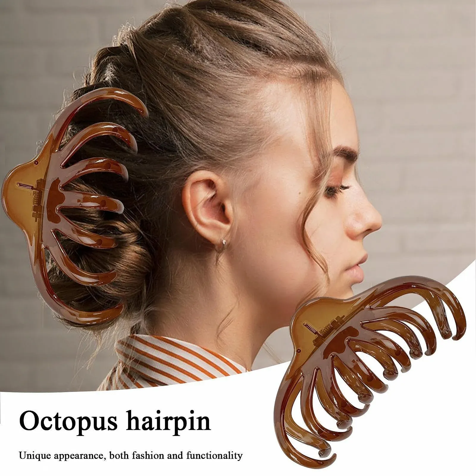 Большая заколка для волос Осьминог - Заколка Осьминог - Нескользящие заколки для волос | Прочные модные парикмахерские аксессуары для тонких волос для женщин и подростков, фото №4 Большая заколка для волос Осьминог - Заколка Осьминог - Нескользящие заколки для волос | Прочные модные парикмахерские аксессуары для тонких волос для женщин и подростков, фото №4