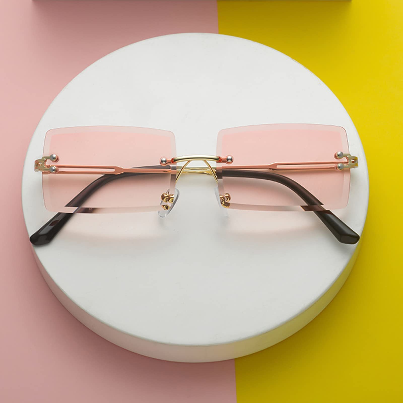 Сонцезахисні окуляри Прямокутні Без оправи Ggpyyon Безкаркасні Прозорі лінзи UV400, фото №6 Сонцезахисні окуляри Прямокутні Без оправи Ggpyyon Безкаркасні Прозорі лінзи UV400, фото №6