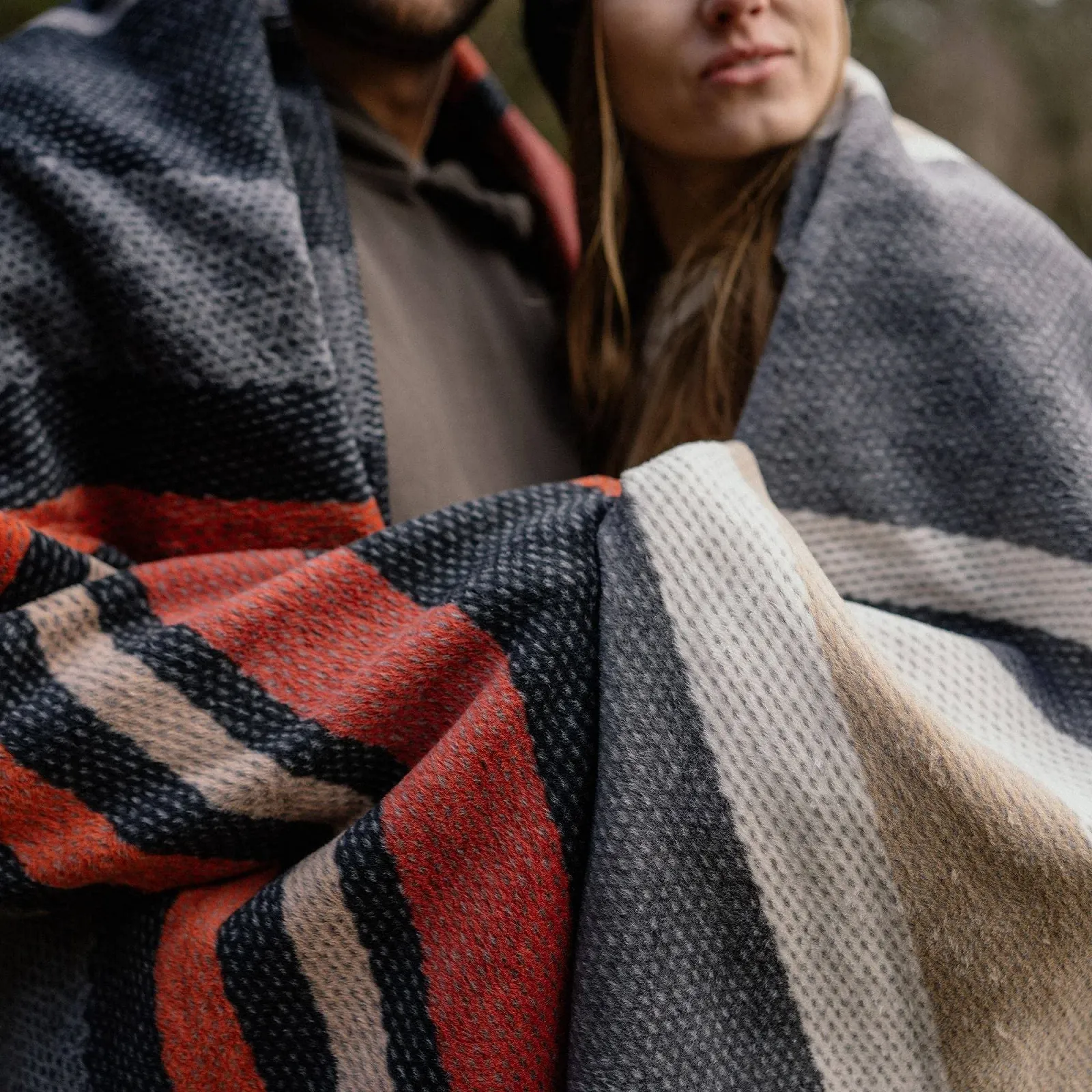 Покрывало Ibena Latina Антрацитовый/Терракотовый 150 x 200 см, фото №4