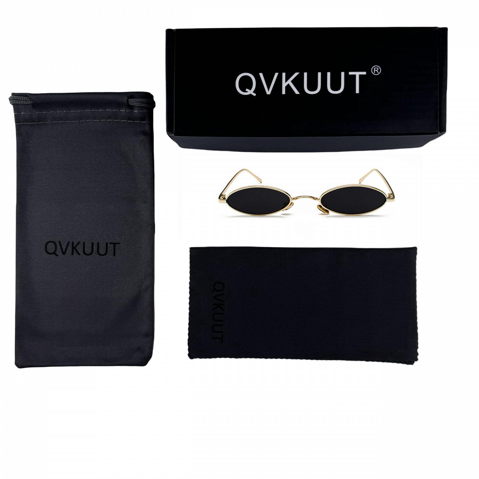 Солнцезащитные Очки Овальные Ретро QVKUUT Металлические Классические Защита от УФ, фото №6