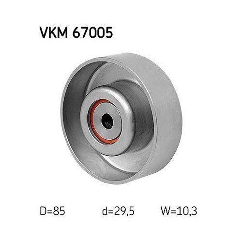 Ролик обводной SKF VKM 67005 поликлинового ремня для DAIHATSU TOYOTA нижний, фото №2