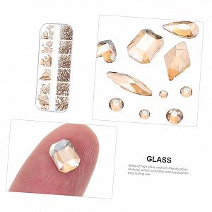 Стрази для нігтів Healeved, 1 коробка, плоскі, для манікюру synthetic.ua - Фото 1