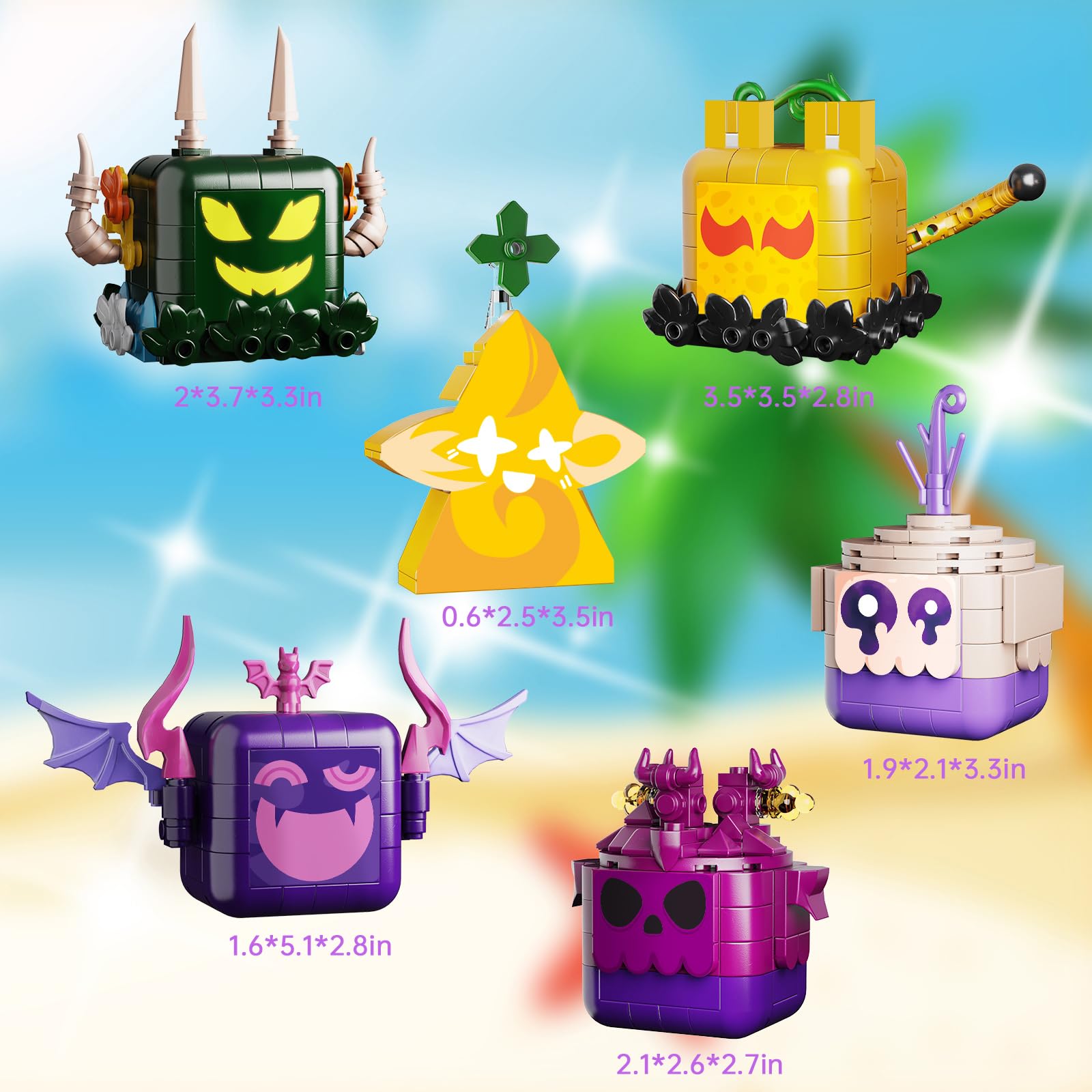 Набір ZIQILIGHTING Box Fruits Play Building Blocks Kit 493 шт., фото №5