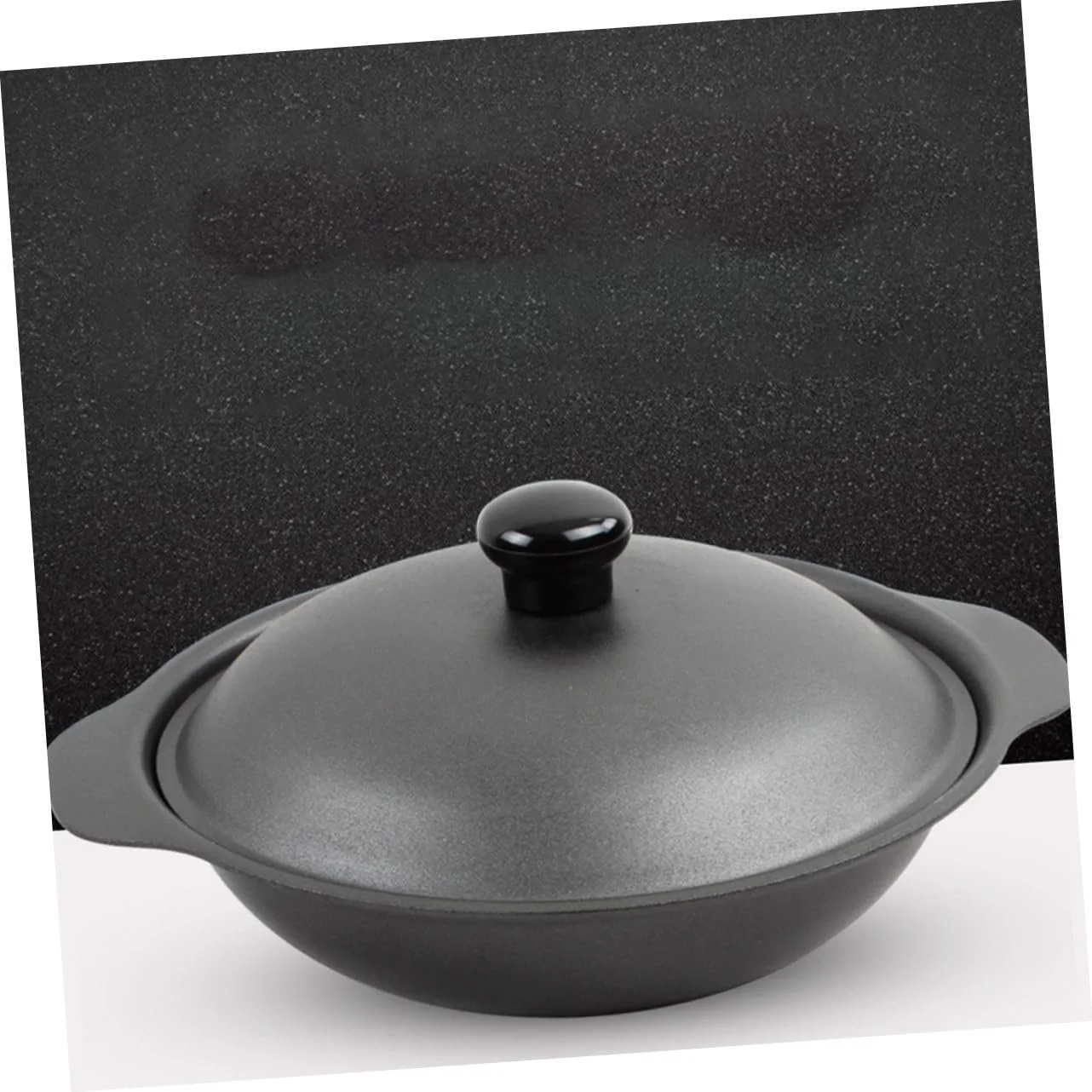 Жаровня Toyvian чугунная эмалированная вентилируемая с крышкой, фото №5