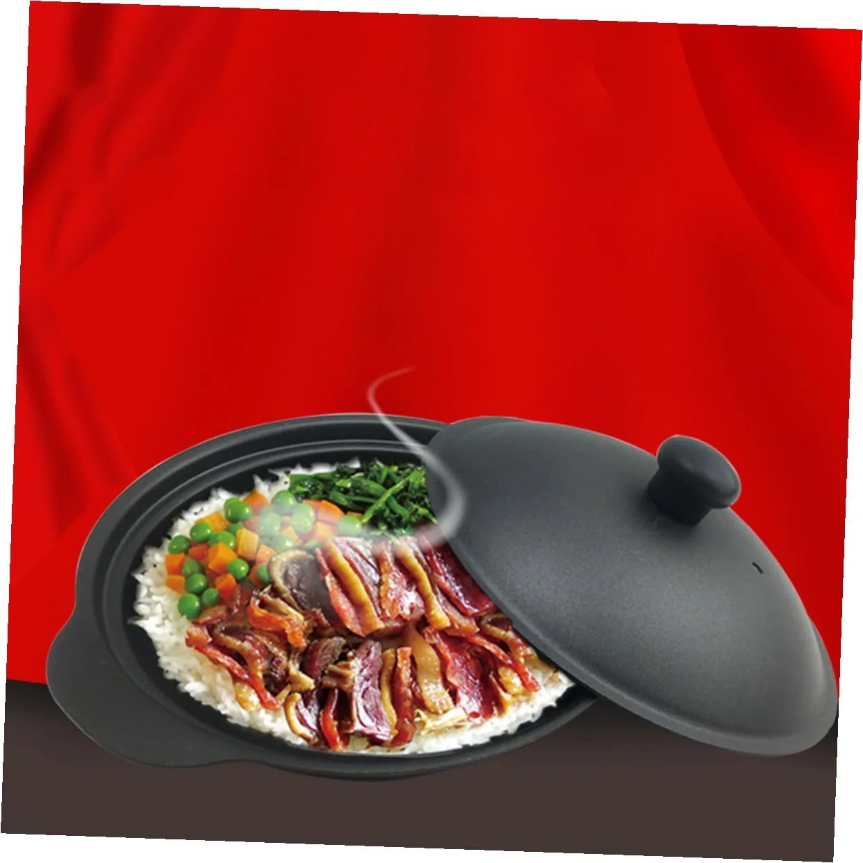 Каструля-жаровня OUNONA 18 см чавунна ударостійка кислотостійка енергоощадна, фото №2