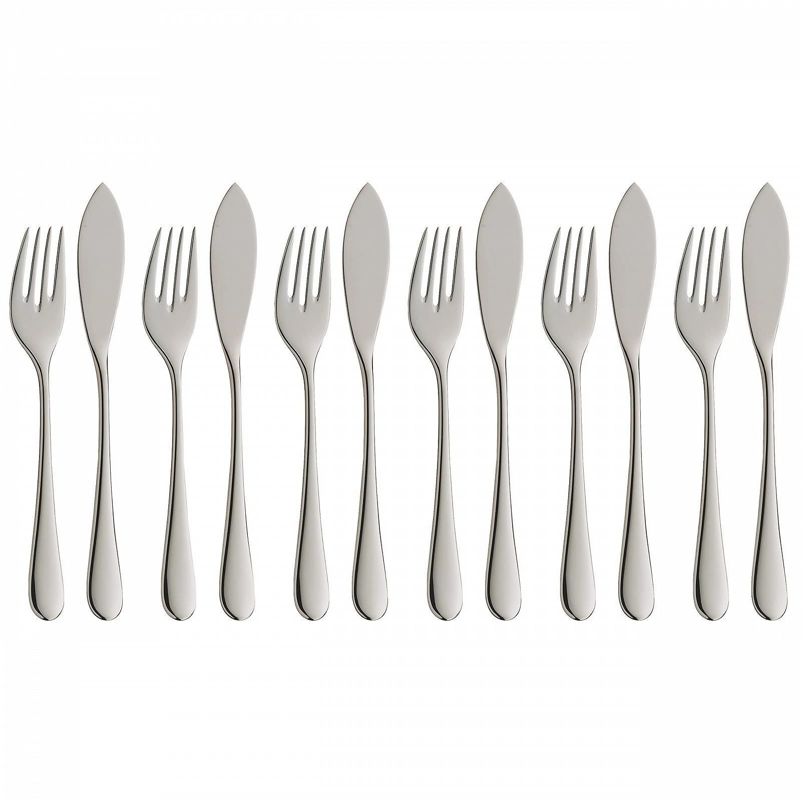 Набір рибних столових приборів WMF Merit 1140356346 Cromargan Protect з нержавіючої сталі, 12 штук, фото №1 Набір рибних столових приборів WMF Merit 1140356346 Cromargan Protect з нержавіючої сталі, 12 штук, фото №1