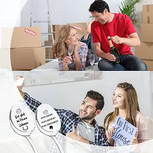 Ложка для кофе Housewarming Gifts Apartment Pack of 2 с гравировкой "NEW HOME NEW ADVENTURE NEW MEMORIES Good luck in the new home" synthetic.ua - Фото 1
