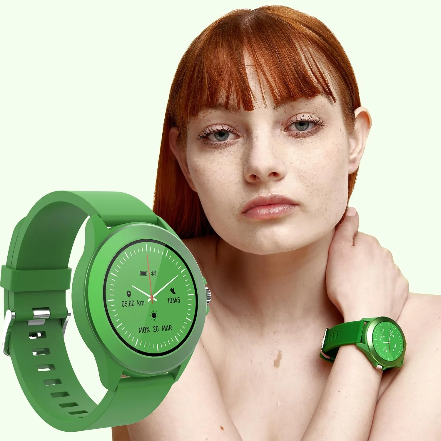 Смартчасы FOREVER Colorum CW-300 Зеленый Водонепроницаемый IP68, фото №2