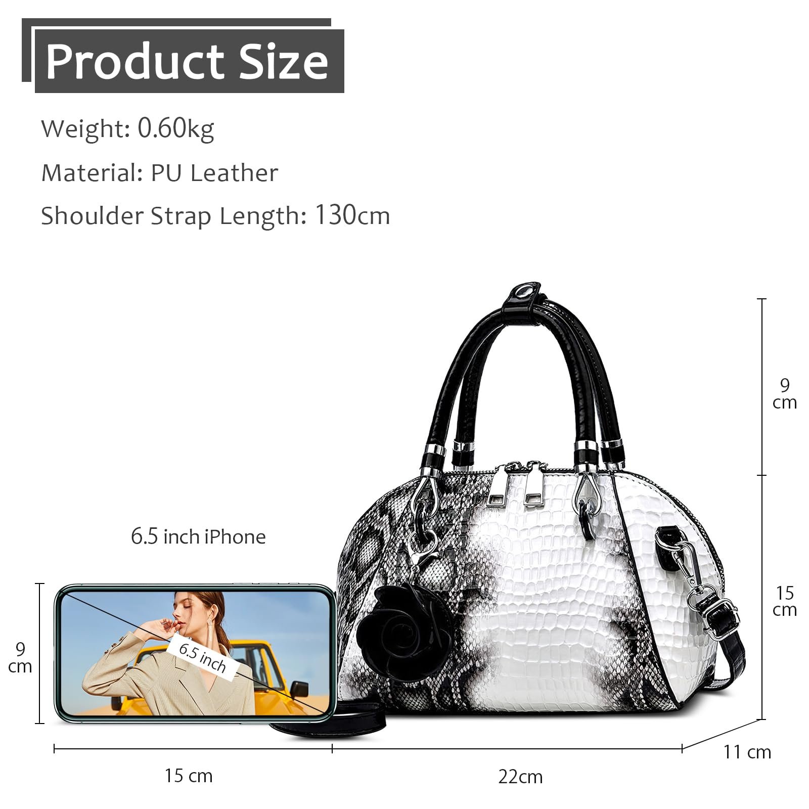 Сумка С ручками FORRICA L-FM Белая, фото №5