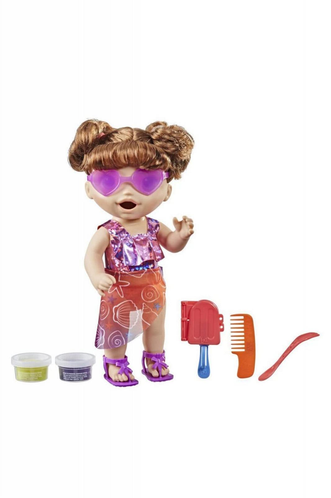Кукла Baby Alive Sunny Snacks для игр в воде, форма леденца, для детей от 3 лет, каштановые волосы, фото №4