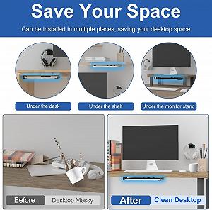 Держатель для ноутбука Underdesk Металл с монтажными винтами synthetic.ua - Фото 1