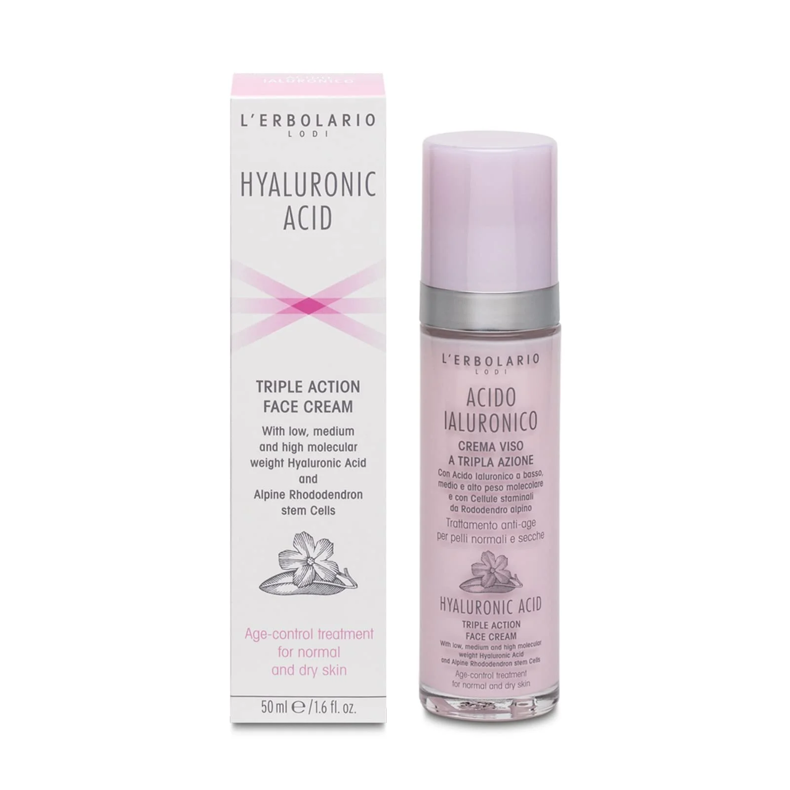 Крем для обличчя L'Erbolario Hyaluronic Acid Для комбінованої шкіри Очищувальний 50 мл, фото №1
