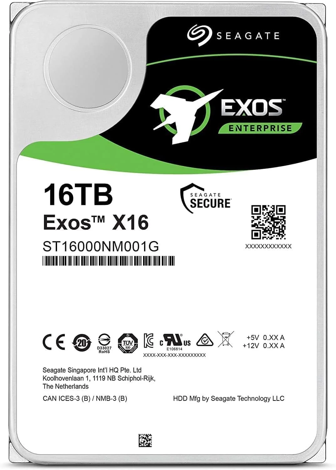 Внутрішній жорсткий диск 3.5" Seagate Exos X16 16TB SATA III (ST16000NM001G), фото №1
