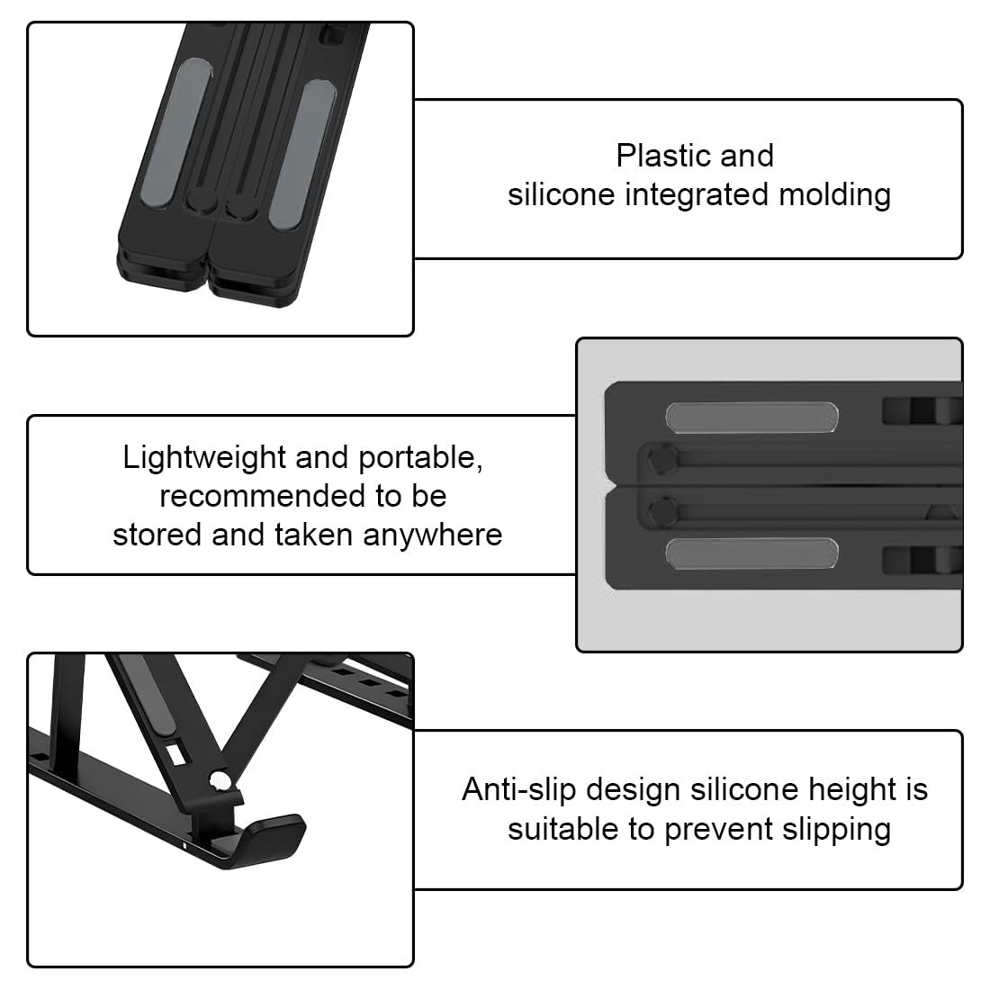 Подставка для ноутбука Регулируемая по высоте Подставка для ноутбука Вентиляционное охлаждение, фото №3