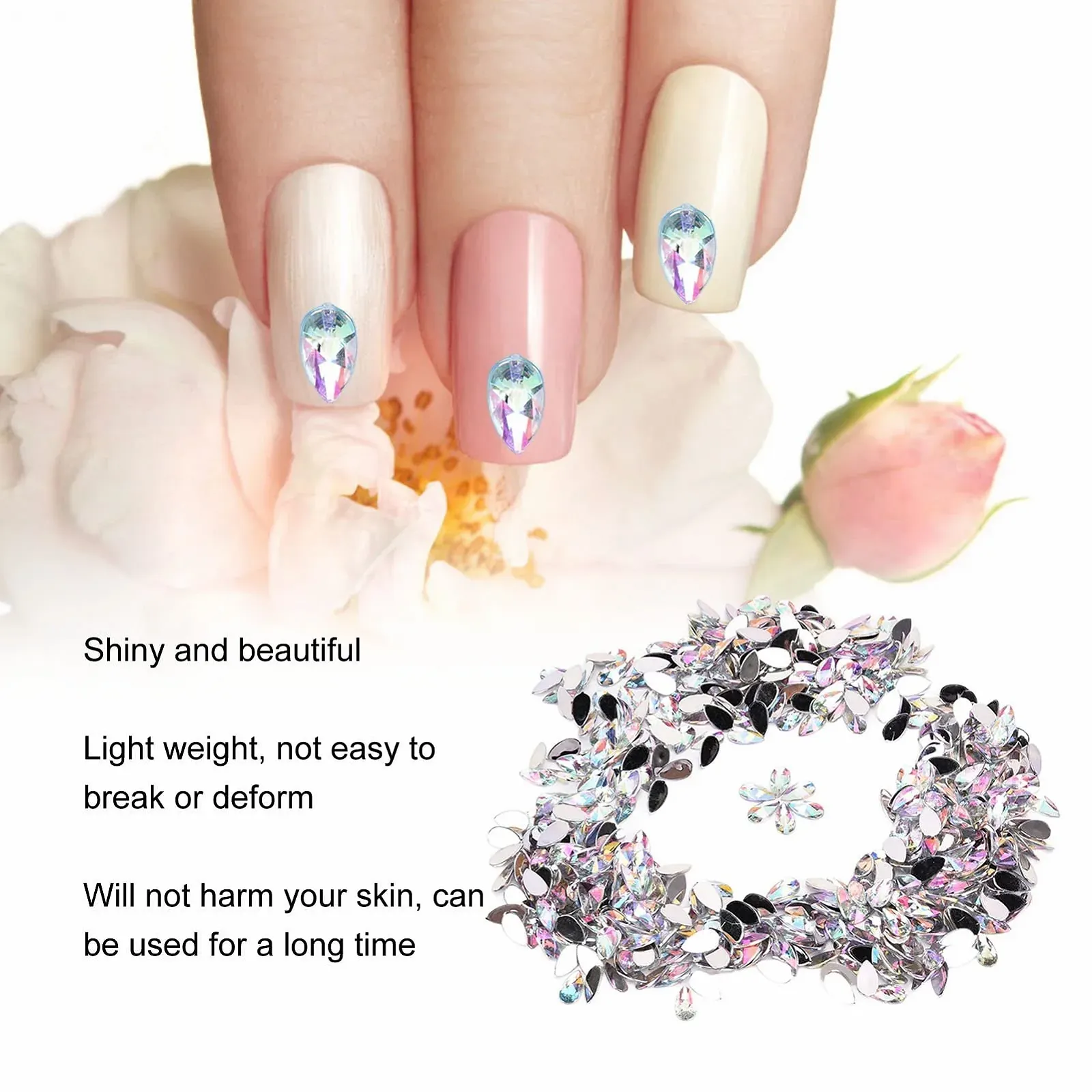 Стразы Капельки DIY Многофункциональные для декорирования одежды и ногтей, фото №7 Стразы Капельки DIY Многофункциональные для декорирования одежды и ногтей, фото №7