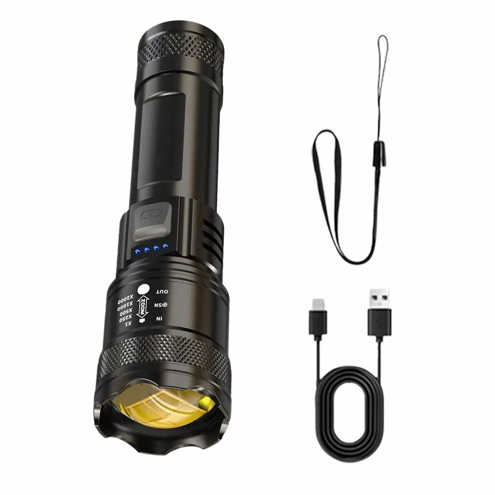 Світлодіодний ліхтарик Zoomable Rechargeable 3 режими, фото №8