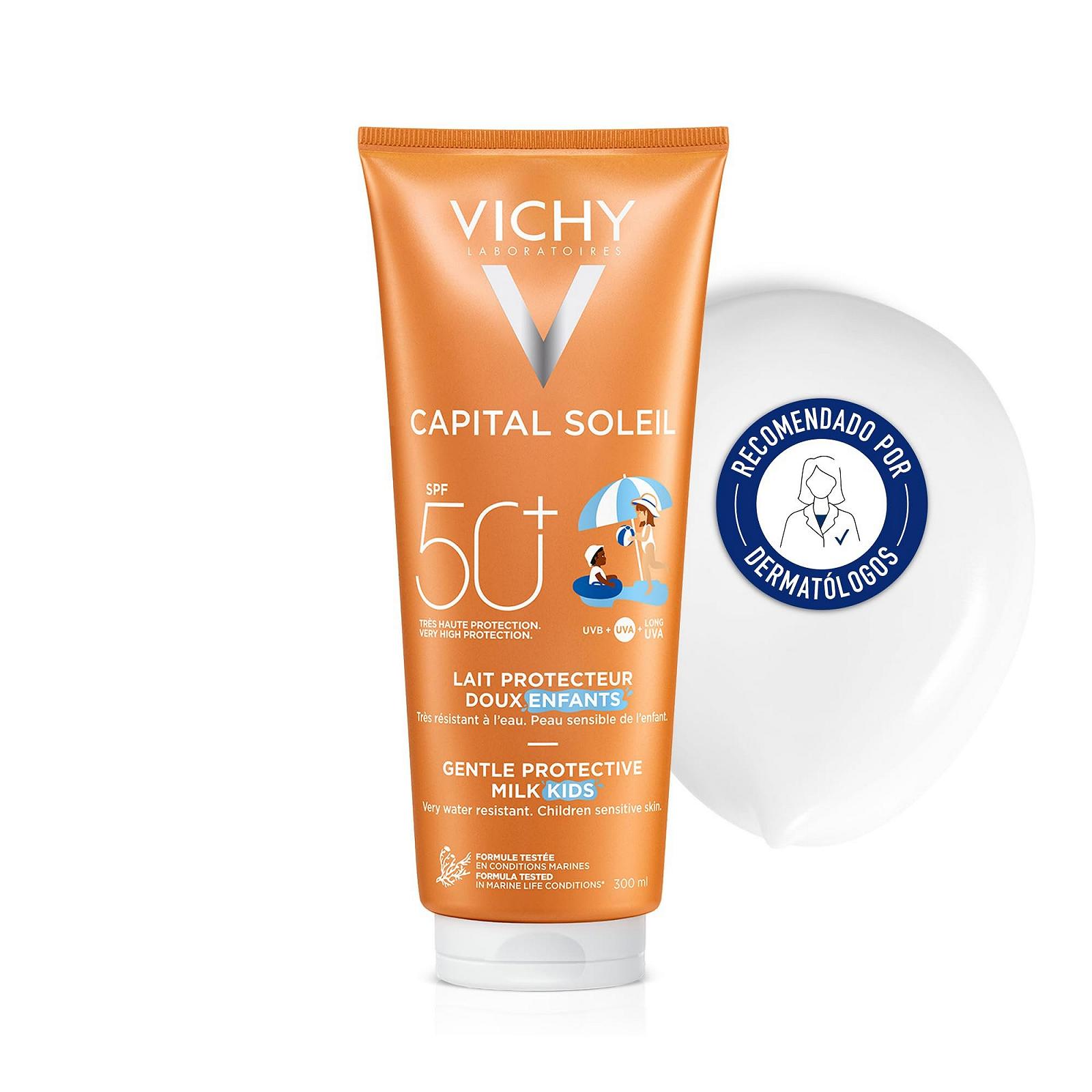 Детское солнцезащитное молочко Vichy Capital Soleil SPF 50, 300 мл, прозрачное, фото №1