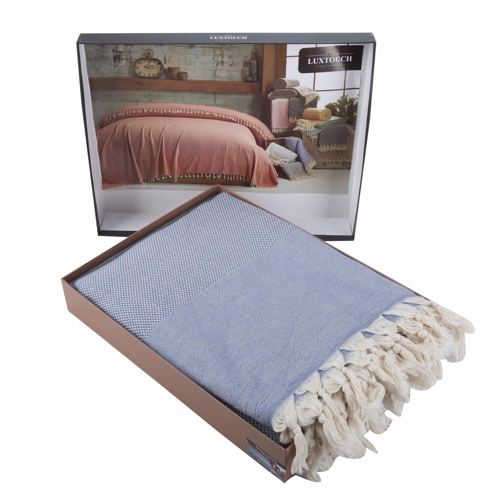 Покривало Mixibaby LuxTouch Бавовна 220 x 240 см Синій, фото №1