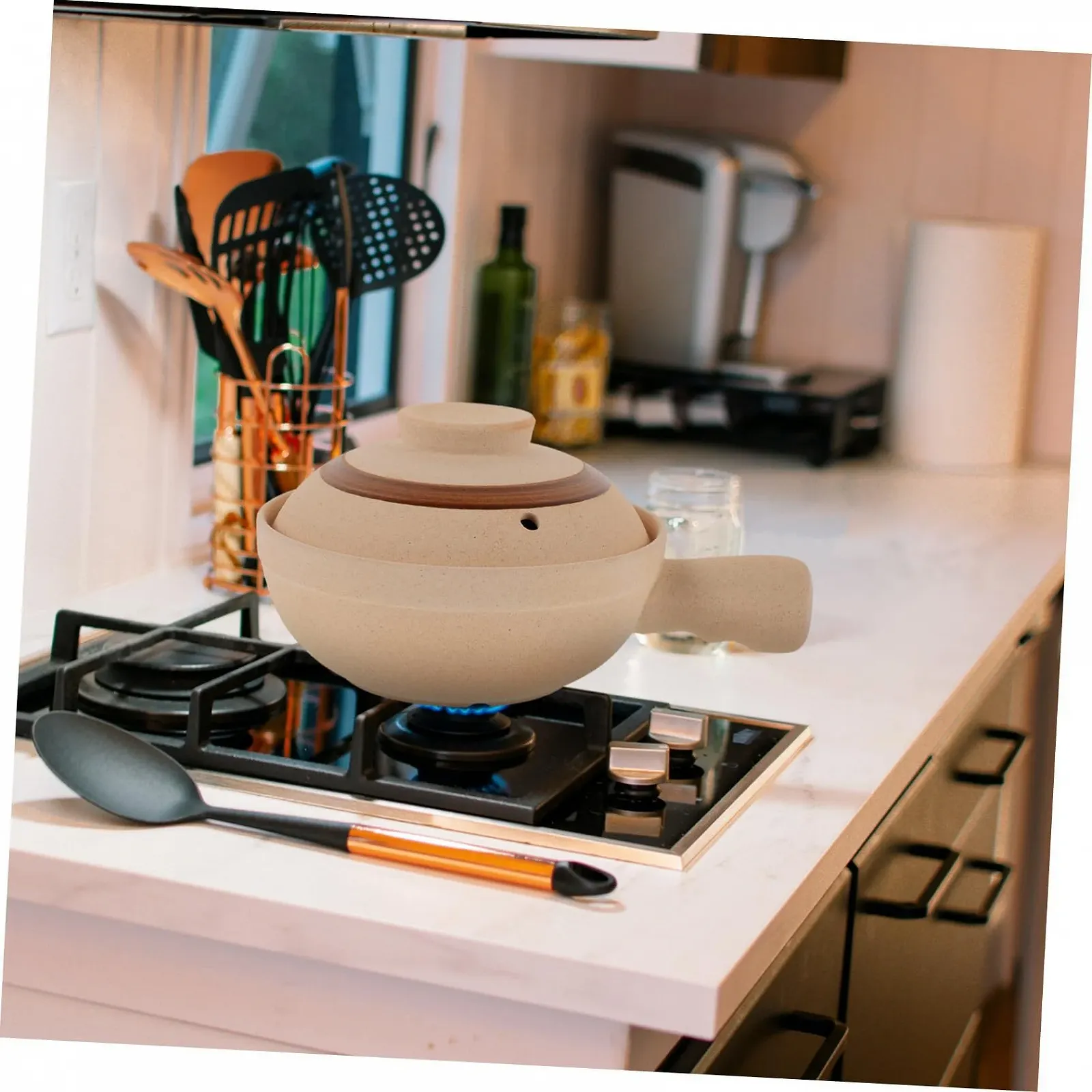 Ківш керамічний З кришкою Жаростійкий для супів та тушкування, фото №7