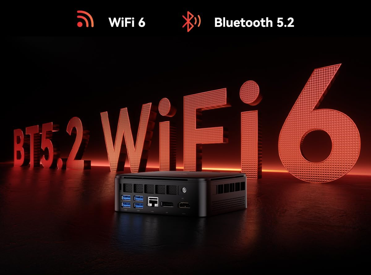 Міні-ПК NiPoGi AM16 / ΑMD Ryzen 5 PRO 5675U / RAM 16GB / SSD 512GB / HDMI / LAN / Wi-Fi 6 / Bluetooth 5.2 / Black, фото №7 Міні-ПК NiPoGi AM16 / ΑMD Ryzen 5 PRO 5675U / RAM 16GB / SSD 512GB / HDMI / LAN / Wi-Fi 6 / Bluetooth 5.2 / Black, фото №7