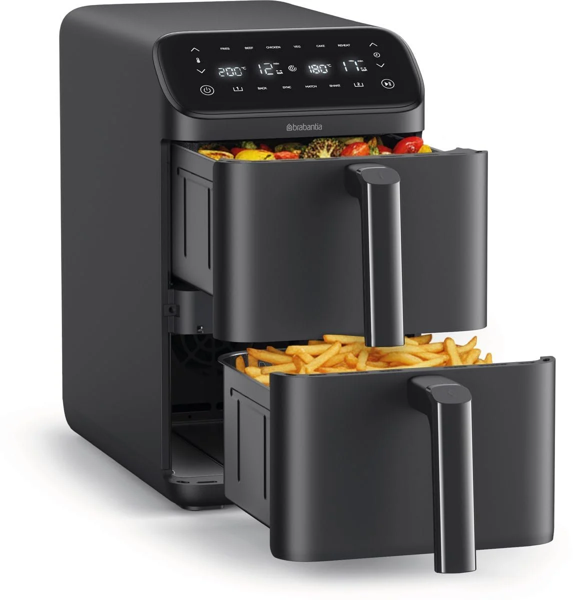 Мультипечь Brabantia Double Stack XXL BBEK1240 10 л 2 чаши 2700 Вт Black, фото №1 Мультипечь Brabantia Double Stack XXL BBEK1240 10 л 2 чаши 2700 Вт Black, фото №1