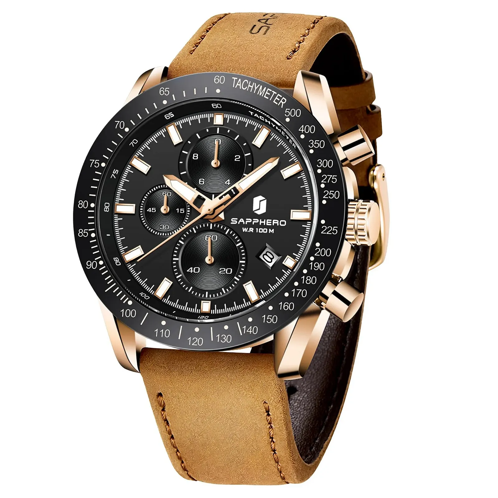 Чоловічий годинник SAPPHERO Кварцовий багатофункціональний хронограф, фото №1 Чоловічий годинник SAPPHERO Кварцовий багатофункціональний хронограф, фото №1