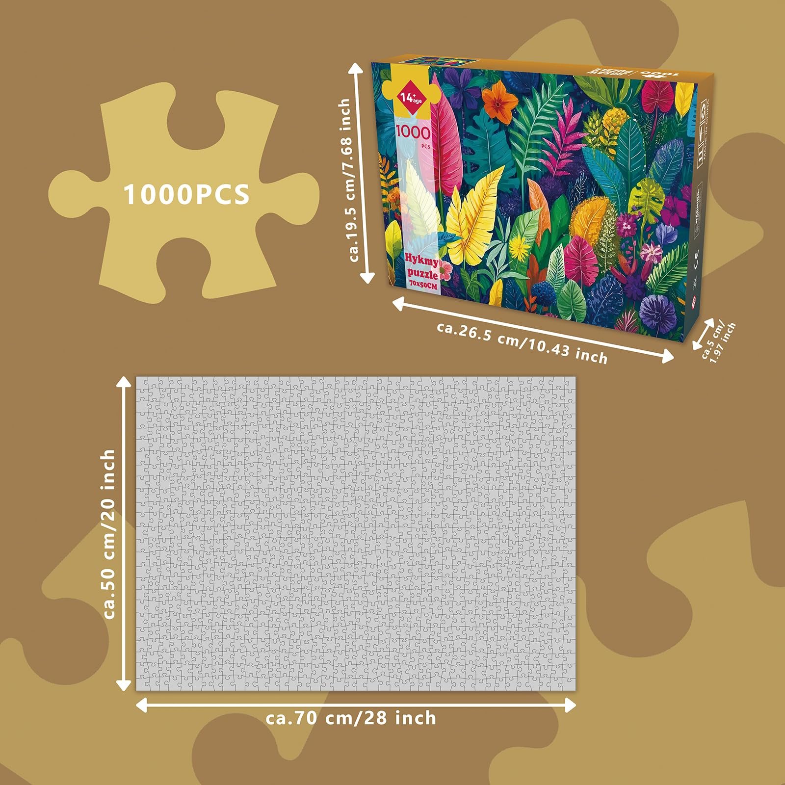 Пазл Hykmy Colourful Jungle 1000 елементів 70 x 50 см, фото №4